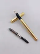 登喜路鋼筆14k鍍金條紋Dunhill