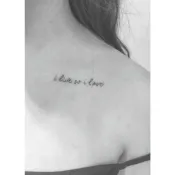 「我在所以我愛」I live so I love 紋身貼紙 持久 防水 紋身貼 刺青 性感 30秒快速上色的臨時紋身貼