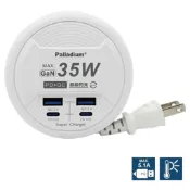 圓型延長線 USB充電座 多孔4孔插座 桌面延長線 35W快充 USB Type-C 多功能插座 手機充電座 家用辦公