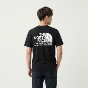 The North Face 印刷Logo圖案短袖T恤-黑色