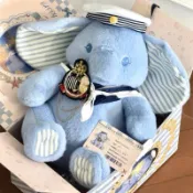 優趣甄選☆可愛海軍香氛大象絨毛玩具布娃娃布魯大象睡覺抱枕愛心挂件星星小象鑰匙扣伽百利藍象兒童安撫玩偶生日交換禮物