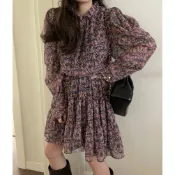 W浪漫碎花收腰飄飄裙擺洋裝*2色24春WINWIN穎原單代購#實拍0229