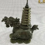 【現貨免運】南玉龍龜文昌塔擺件電視櫃家居辦公室工藝品擺設