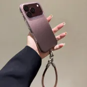 ins風極簡風豆沙粉漸變手機殼適用iPhone18ProMax女款17pro