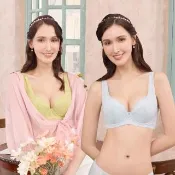 【EASY SHOP】2件組 Audrey-柔曲-舒柔軟鋼圈後扣背心式內衣(台灣奧黛莉集團)