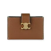 【CELINE】Nino Accordeon 牛皮 卡包 皮夾 短夾 卡夾 棕黃色 10N843GHH.04LU