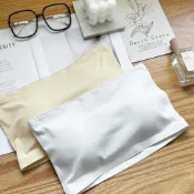 (店+)【FEE BABY】無痕平口細直紋抹胸背心 BRA TOP 平口背心 女背心 一字領 打底內衣 女上衣 小可愛 bra top 杏色 白色