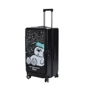【SNOOPY 史努比】歐拉夫前開式行李箱- 28吋-黑色