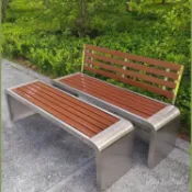 ※免運下殺※ 破損補發 公園椅 戶外長椅不銹鋼塑木實木椅 休閒園林椅 廣場小區排椅 戶外座椅長椅 戶外椅 長條椅 戶外專