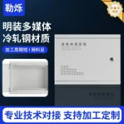 huangjinlang 【明裝集線】弱電箱 多媒體箱 配電箱 光纖箱 集線盒 入戶箱 資訊箱 理線收納 空間大 散熱佳 壁掛式安裝 居家弱電整合