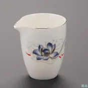 茗峰 羊脂玉瓷 公道杯 德化白瓷 金邊 茶海 紫砂壺 陶瓷茶具 功夫茶具 茶道配件 靜心閣