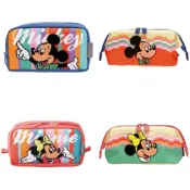 🛒阿妮🛒日本 Skater Disney 復古米老鼠米妮拉鍊筆袋 刺繡 鉛筆盒 收納包 化妝包