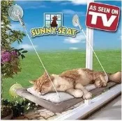 貓吊床sunny seat寵物吊床吸盤式TV貓吊床