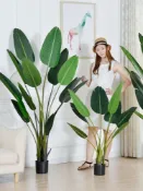 協貿國際日用品生活3館 北歐旅人蕉植物假天堂鳥仿真盆栽綠植室內樹擺件ins裝飾花盆景大