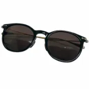 【DOKODEMO】狀況極佳 □ OLIVER PEOPLES Brayton Boston 太陽眼鏡，黑色復古金色，灰色鏡片，50□22-145，無度數，日本製造，男士款，帶防塵袋。