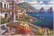 缺貨 VOX 1000-144 1000片拼圖 繪畫風景 義大利卡普里的早晨 地中海 帆船 Sam Park