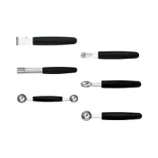 (店+)【Atlantic chef 六協】六協雕刻系列 六協輔助器具 挖球器 削皮器 有齒沖心器 刮絲器 雕刻刀 巧克力刮刀 剝皮器 試吃叉匙