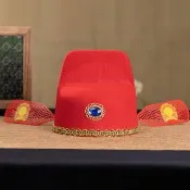 【六分埔禮品】大人財神帽-紅(春節萬聖節擺飾裝扮道具狀元帽新郎帽財神爺萬聖節過年裝扮)