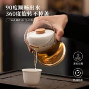 手抓壺逍遙旋轉泡茶壺耐高溫玻璃家用小青柑專用茶水分離功夫茶具284LPS 快速寄出