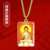 🌟在台出貨🌟定製釋迦牟尼佛吊墜項鍊男如來佛祖隨身飾品結緣祈福保平安護身符 平安符 香火袋 無事牌 護身符 招財 保平