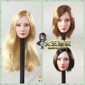 協貿國際日用品生活9館 預定 SGTOYS S-017 1/6 女頭雕第三彈 A B C三款發型 女兵人頭雕