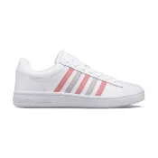 【K-SWISS】時尚運動鞋 COURT WINSTON 休閒 女鞋  白粉紅灰色 96154-141-M