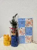 幸福買取🌸日本製 tenugui 純棉 100% 二重紗布巾 日本製萬用紗布/毛巾 がーぜ手拭-藍色梅
