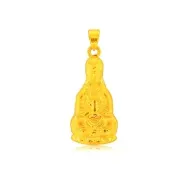 【金緻品】黃金墜子 吉祥觀音 0.73錢(純金墜飾 觀音 觀音佛祖 菩薩 神明 庇佑 宗教 信仰)