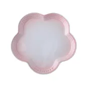 (店+)【Le Creuset】花形淺盤23cm淡粉紅餐盤點心盤造型盤陶瓷盤 入厝禮
