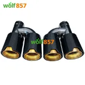 寓偉 寶馬BMW 金色四出 專用碳纖維尾飾管 寶馬5系 525i 528i 530i 550i卡夢排氣管 雙出