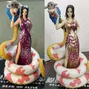 【萬家福百貨】海賊王　zero蛇姬女帝　波雅漢庫克　紫衣金衣公仔擺件和裝首辦