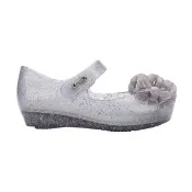 【Melissa】小花魚口瑪莉珍鞋-幼童(銀色) 防潑水