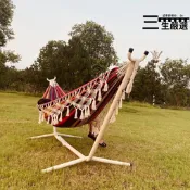 【全新上市】吊床支架鞦韆戶外室內網床雙人露營便攜家用成人搖籃椅防側翻躺椅