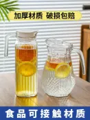 全球選品1館 生活百貨 冷水壺玻璃耐高溫涼水壺大容量茶壺家用涼水杯開水容器果汁壺扎壺