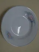 早期大中磁器花卉盤/大中瓷器描金邊盤/台灣早期陶瓷收藏/早期老瓷器/阿公阿嬤的老碗盤/古早碗盤/早期食器皿/復古擺飾