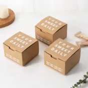『 Mi 烘培 』英文牛皮紙盒 餅乾盒 雪花酥 牛軋糖 diy 烘培 禮盒 點心包裝盒 紙盒 牛皮紙 瑪德蓮 達克瓦茲