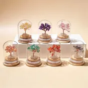 天然石許願瓶金錢樹裝飾品,辦公室桌面裝飾禮物 1 件春夏帽子帽子戶外防紫外線