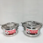 【ZEBRA斑馬牌】#304不銹鋼兩用圓型層雙便當盒 12/14cm雙層飯盒 餐盒 不銹鋼便當盒 適合上班族學生 外帶盒