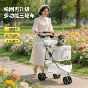寵物推車✨ 寵物推車狗狗代步貓咪泰迪手推車外出中小型狗拉車輕便可折疊分離
