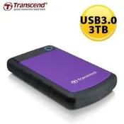 ☆天辰3C☆中和 行動硬碟 2.5吋 創見 3TB 25H3P USB3.0 紫 軍規防震 一鍵自動備份 三年保