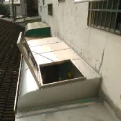 採光罩更換pc板 客製報價 大台南地區 採光罩更換鋁塑板 pc板更換塑鋁板 邰安L牌3mm鋁塑板 白鐵天井蓋 防撞白鐵鍊