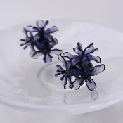 【客製化商品】曼珠沙華-樹脂耳環 彼岸花 造花液 水晶花 樹脂花