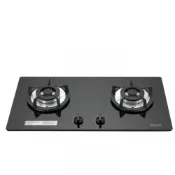 (店+)【林內】雙口玻璃防漏檯面爐黑色鋼鐵爐架(與RB-202GH-B同款)瓦斯爐桶裝瓦斯RB-202GH-B_LPG 基本安裝