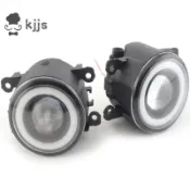 1 對 LED 霧燈天使眼日間行車燈適用於 Forester 2014 2015 2016 LED 鏡頭霧燈白色
