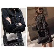 Miolla 美國品牌J.crew旗下 Madewell 黑色／棕色牛皮 真皮金銅鏈條時尚簡單小方包