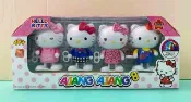 【震撼精品百貨】Hello Kitty 凱蒂貓-三麗鷗 kitty 發條娃娃玩具組(4入)#23136 震撼日式精品百貨