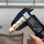牛骨描金無相日月星辰配飾diy手工項鍊文玩佛珠手串飾品隔珠