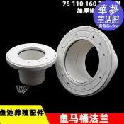 【網紅同款】PVC魚池法蘭盤帆布養殖魚池蝦塘底部密封排水口配件75 110 160
