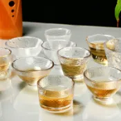 協貿國際日用品生活館 日式玻璃清酒壺套裝古風家用酒具白酒杯一口杯錘紋一兩果酒杯小盞