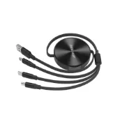 (店+)【REALBUY 真的購了】3in1鋁合金伸縮快充線 快速充電線 傳輸線 三合一 伸縮線 蘋果 TYPE-C 傳輸